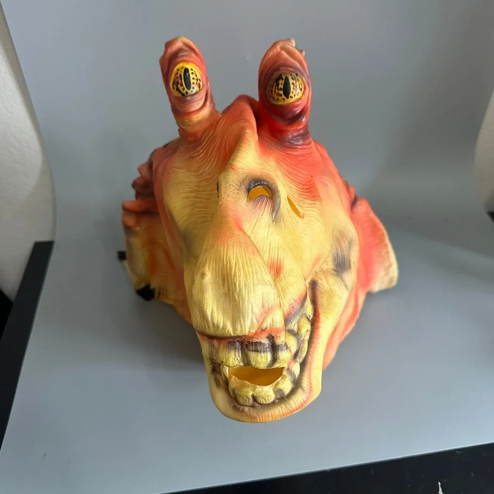 Star Wars Jar Jar Binks Latex Mask Vintage Lucasfilm Episode I Costume Gungan